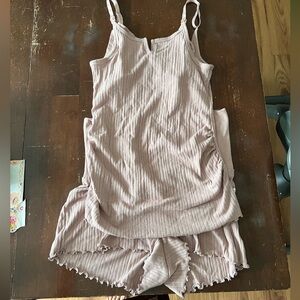 Old Navy Maternity Pajama Lounge Set Light Pink